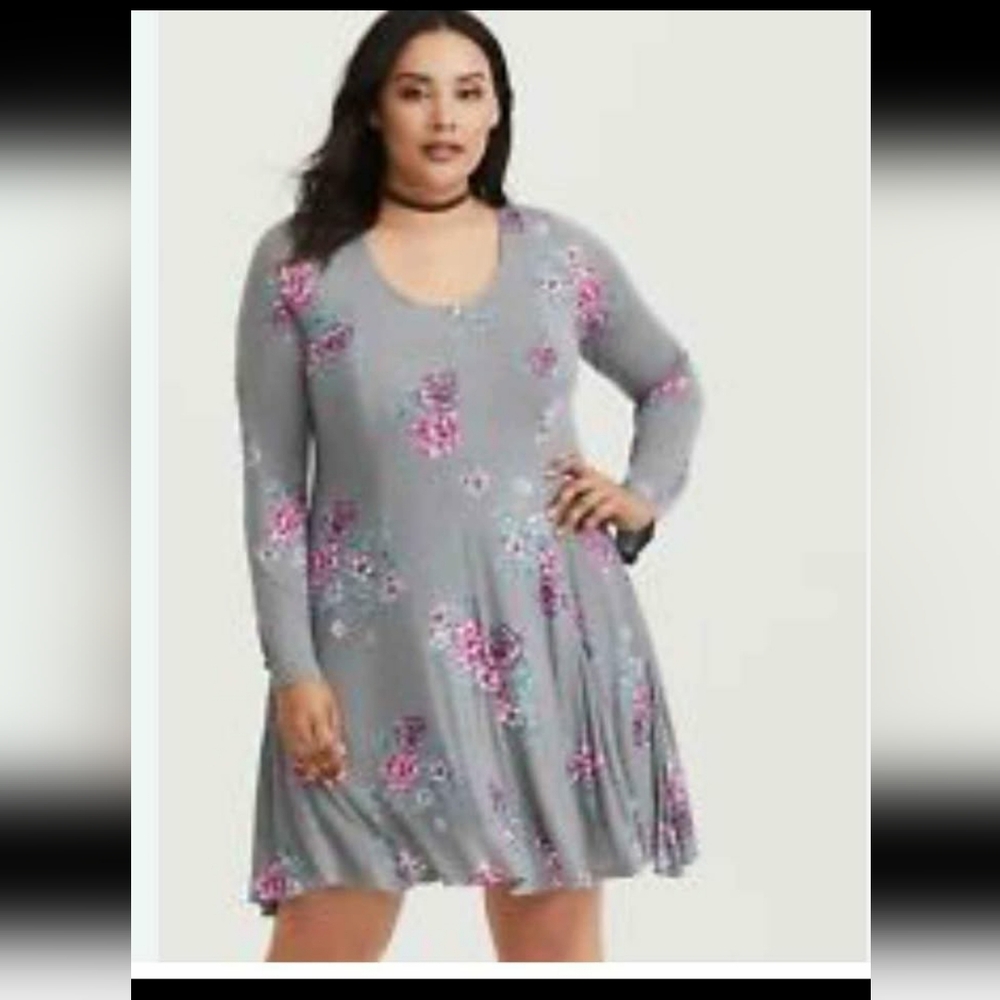 Floral Gray Dress